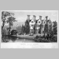 Moyns Park, Steel line engraving of Moyns Park, Essex, by William Henry Bartlett, Thomas Wright (Wikipedia).jpg